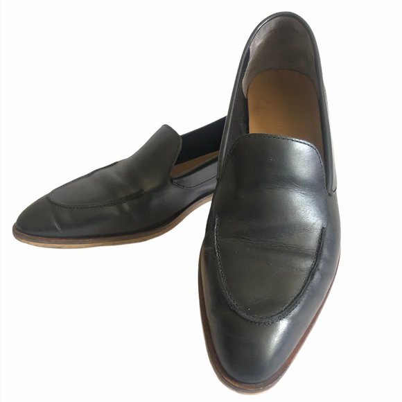 EVERLANE BLACK LEATHER MODERN LOAFERS SIZE 8.5 - Picture 1 of 8